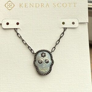 NWT- Kendra Scott Skeleton Gunmetal Necklace